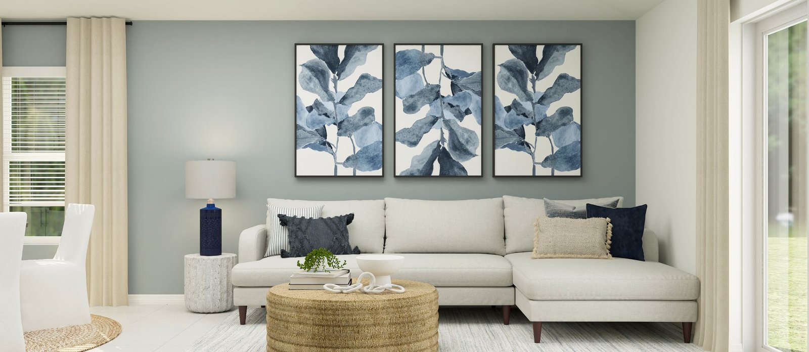 Lennar's own rendering of the family room in the Abbey floor plan. A rendering supplied by the builder, not a photograph of a completed home at Turnleaf.
