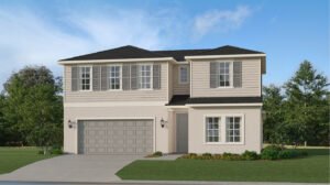 Lennar Segan exterior elevation at Turnleaf in Punta Gorda, Florida