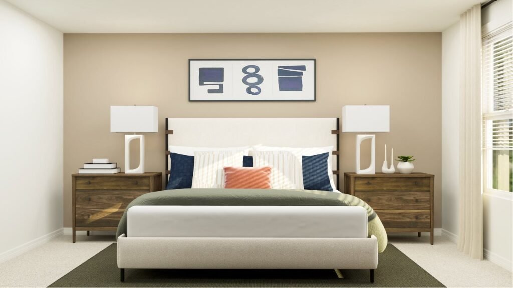 Lennar's own rendering of the owner's suite in the Jefferson floor plan. A rendering supplied by the builder, not a photograph of a completed home at Turnleaf.